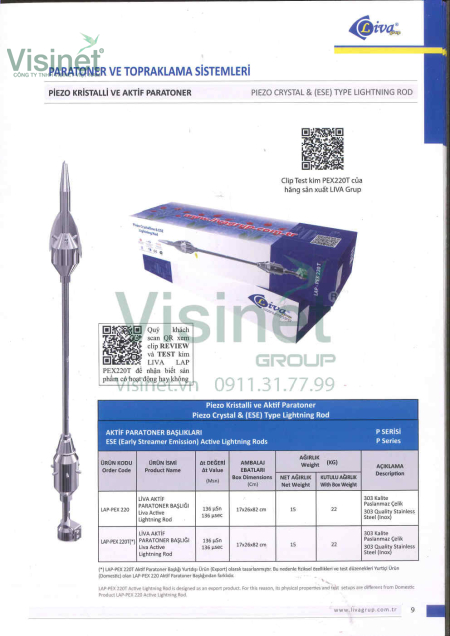 Kim Thu Sét LIVA LAP-PEX-220 RP BK 188M